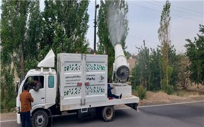 آغاز استفاده از دستگاه مه پاش در پارک پیشکوه تربت حیدریه