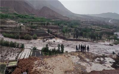 سیلاب در رودخانه روستای اسفیز بخش کدکن تربت حیدریه+ فیلم