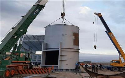 سازه فوق سنگین 52 متری کارخانه فولاد تربت حیدریه نصب شد