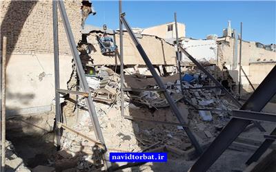 خسارت سنگین گودبرداری غیر اصولی به چند واحد تجاری و مسکونی در تربت حیدریه