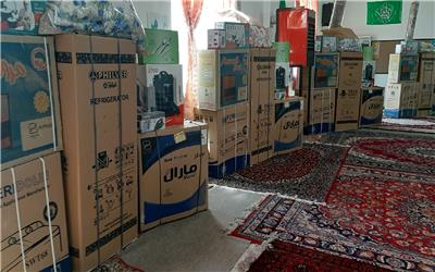 اهداء 40 سری جهیزیه به نوعروسان شهرستان زاوه