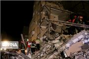تصاویر: ریزش ساختمان چهار طبقه در تبریز