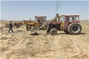 تخریب 11 مورد ساخت و ساز غیرمجاز در اراضی کشاورزی تربت حیدریه