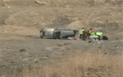 واژگونی خودرو سواری و مصدومیت سه نفر در محور تربت حیدریه- مشهد